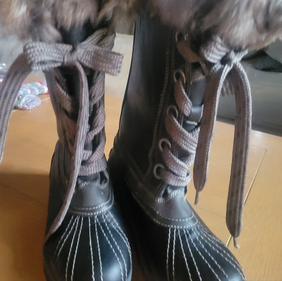 NEW London Fog LFW-Milly Boots Black/Charcoal Womens Size 7M - Picture 6 of 13